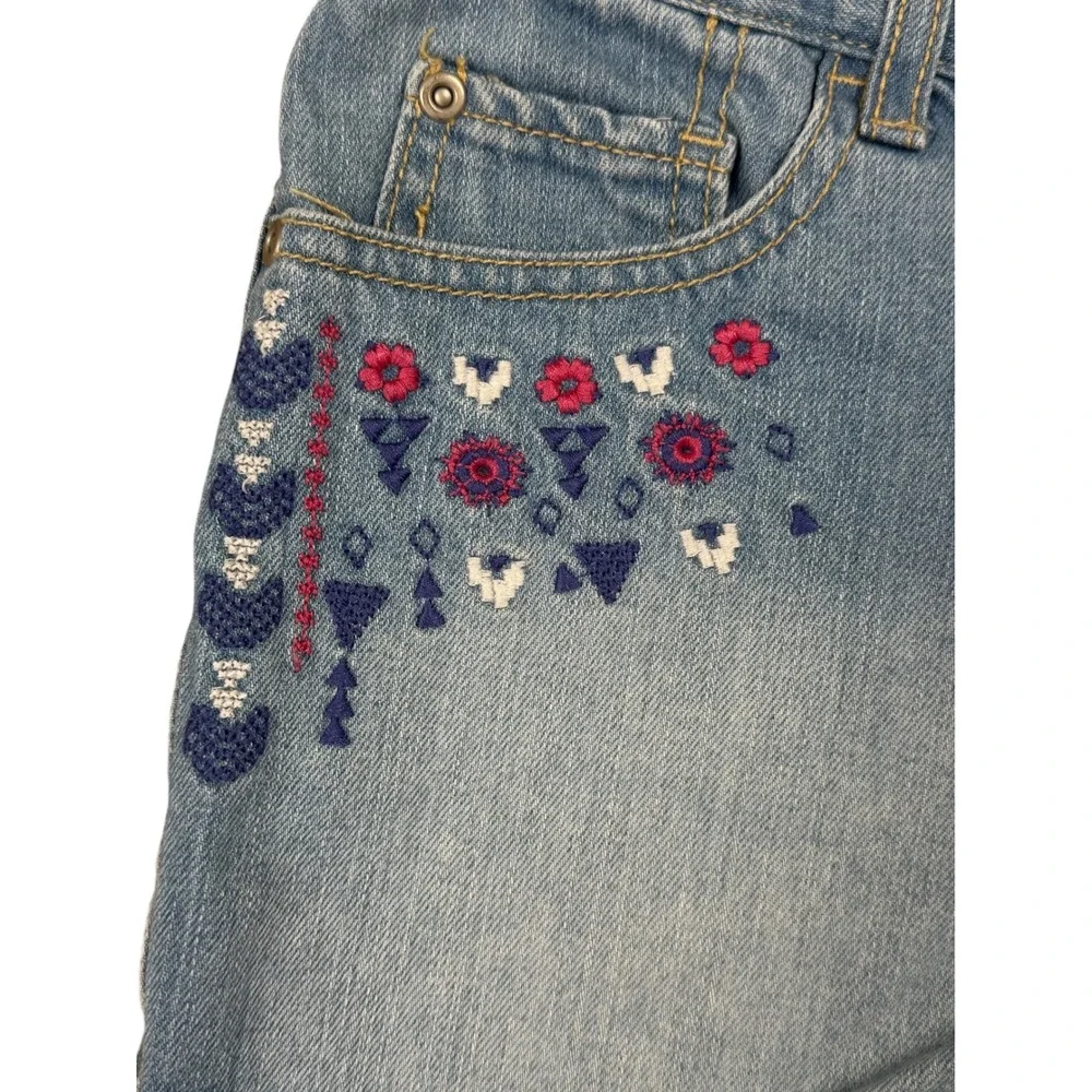 The Children's Place Embroidered Floral Frayed Cutoff Shorts Girls 14